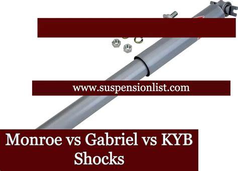 Monroe Vs Gabriel Vs KYB Shocks – A Comparison .